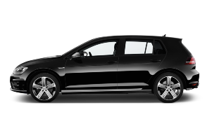 Afbeelding van XBDH82, zwarte Volkswagen Golf hatchback