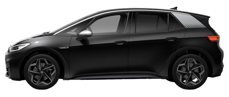 Afbeelding van HNB36F, zwarte Volkswagen ID.3 Pro 150 Kw stationwagen