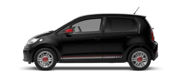 Afbeelding van S123SK, zwarte Volkswagen UP! hatchback
