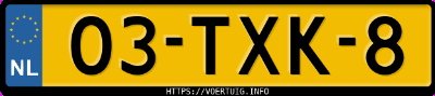 Kenteken afbeelding van 03TXK8, zwarte Volvo V60 T3