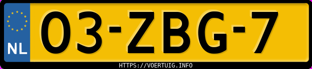 Kenteken afbeelding van 03ZBG7, zwarte Volvo V70 D3