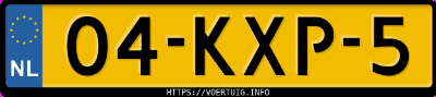 Kenteken afbeelding van 04KXP5, blauwe Volvo C70 T5