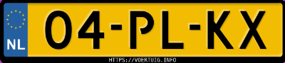 Kenteken afbeelding van 04PLKX, zwarte Volvo S40 1,8