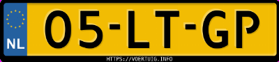 Kenteken afbeelding van 05LTGP, zwarte Volvo V70 2.4