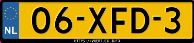 Kenteken afbeelding van 06XFD3, zwarte Volvo V70 T4