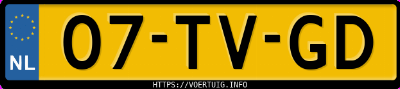 Kenteken afbeelding van 07TVGD, zwarte Volvo V50 2.4