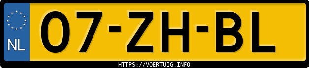 Kenteken afbeelding van 07ZHBL, zwarte Volvo V70 T6 Awd