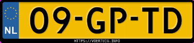 Kenteken afbeelding van 09GPTD, grijze Volvo 245