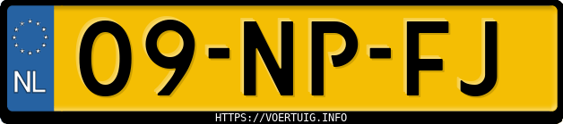 Kenteken afbeelding van 09NPFJ, blauwe Volvo V40 2.0