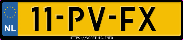 Kenteken afbeelding van 11PVFX, zwarte Volvo V70 24 140 Pk 2.4