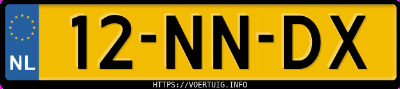 Kenteken afbeelding van 12NNDX, blauwe Volvo S60 2.4