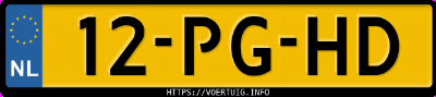 Kenteken afbeelding van 12PGHD, zwarte Volvo V40 2.0