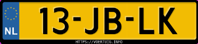 Kenteken afbeelding van 13JBLK, grijze Volvo V70 T5