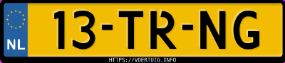 Kenteken afbeelding van 13TRNG, zwarte Volvo V50 1.6 I 16v