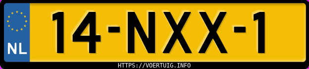 Kenteken afbeelding van 14NXX1, blauwe Volvo S80 2.0t
