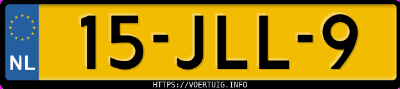 Kenteken afbeelding van 15JLL9, zwarte Volvo V50 1.8 Drive