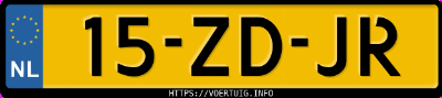 Kenteken afbeelding van 15ZDJR, grijze Volvo V50