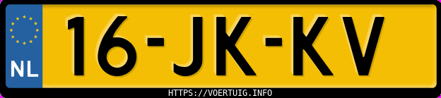 Kenteken afbeelding van 16JKKV, blauwe Volvo V70 Cross Country Aut. Xc 2.4t Awd