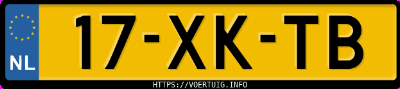 Kenteken afbeelding van 17XKTB, zwarte Volvo V70 2.4