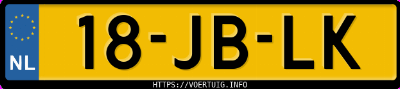 Kenteken afbeelding van 18JBLK, grijze Volvo S80 2.4