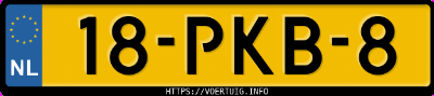 Kenteken afbeelding van 18PKB8, zwarte Volvo S60 T6 Awd