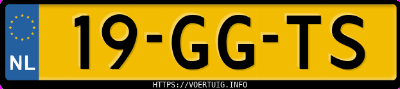Kenteken afbeelding van 19GGTS, zwarte Volvo V70 2.4