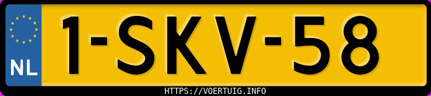 Kenteken afbeelding van 1SKV58, blauwe Volvo XC60 D5 Awd