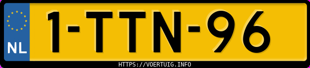 Kenteken afbeelding van 1TTN96, blauwe Volvo V60