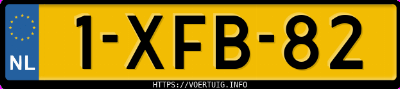 Kenteken afbeelding van 1XFB82, witte Volvo V40 D4 Drive