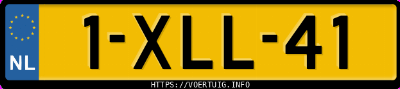 Kenteken afbeelding van 1XLL41, zwarte Volvo V40 D4 Drive