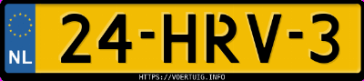 Kenteken afbeelding van 24HRV3, grijze Volvo V50 2.4i