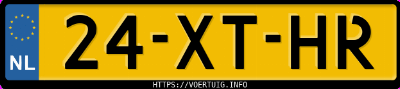 Kenteken afbeelding van 24XTHR, blauwe Volvo C30 1.8 Drive