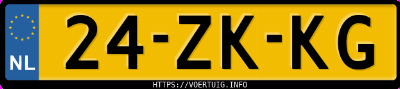 Kenteken afbeelding van 24ZKKG, blauwe Volvo V70 2.5t