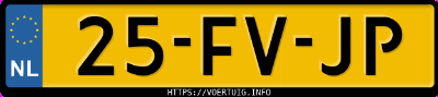 Kenteken afbeelding van 25FVJP, groene Volvo V70 2.4