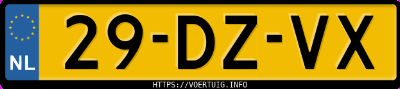 Kenteken afbeelding van 29DZVX, blauwe Volvo S70