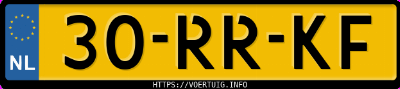 Kenteken afbeelding van 30RRKF, zwarte Volvo V50 2.4i
