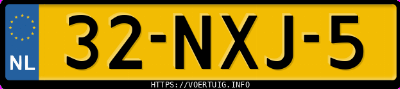 Kenteken afbeelding van 32NXJ5, witte Volvo C30 1.6 I 16v