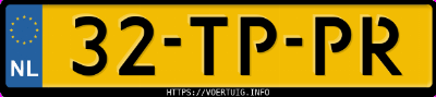 Kenteken afbeelding van 32TPPR, blauwe Volvo C30 2.0