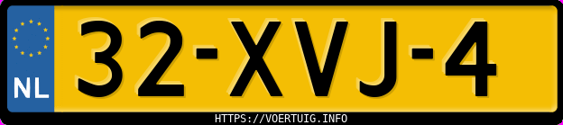 Kenteken afbeelding van 32XVJ4, grijze Volvo V70 2.0t