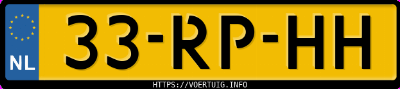 Kenteken afbeelding van 33RPHH, blauwe Volvo V70 2.4