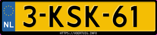 Kenteken afbeelding van 3KSK61, zwarte Volvo V70 2.4 140 Pk
