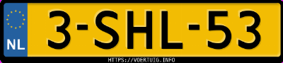 Kenteken afbeelding van 3SHL53, zwarte Volvo V50 2.4i