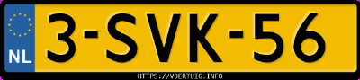 Kenteken afbeelding van 3SVK56, grijze Volvo V40 D2