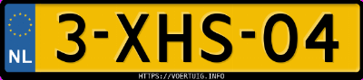 Kenteken afbeelding van 3XHS04, witte Volvo V40 T3