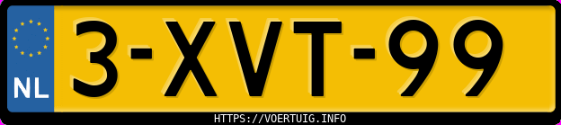 Kenteken afbeelding van 3XVT99, zwarte Volvo V60 T3