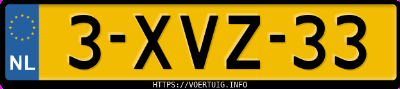 Kenteken afbeelding van 3XVZ33, blauwe Volvo V40 D4 Drive