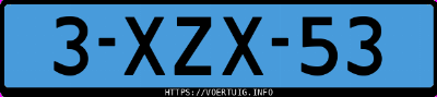 Kenteken afbeelding van 3XZX53, zwarte Volvo V60