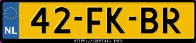 Kenteken afbeelding van 42FKBR, zwarte Volvo S70
