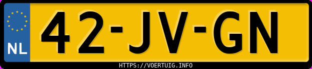 Kenteken afbeelding van 42JVGN, zwarte Volvo V40 1.8