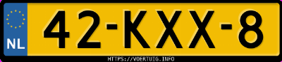 Kenteken afbeelding van 42KXX8, grijze Volvo V50 2.0